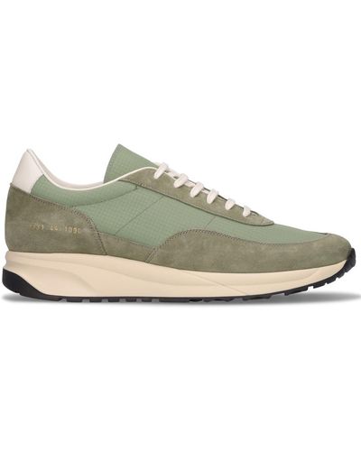 Common Projects Track 80 Suede & Nylon Low Sneakers - Green
