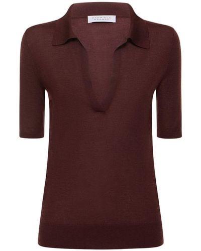 Gabriela Hearst Polosweater Aus Kaschmir- Und Seidenstrick "frank" - Rot