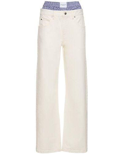 Alexander Wang 16cm Jeans Aus Baumwolldenim - Weiß