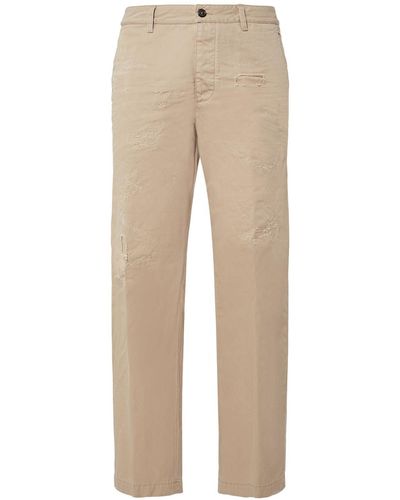 DSquared² Pantalones de sarga de algodón - Neutro