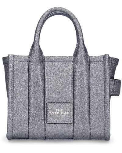 Marc Jacobs The Crossbody Glittered Leather Bag - Grey