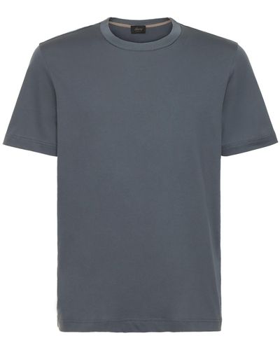 Brioni T-shirt Aus Baumwolle Mit Logo - Grau