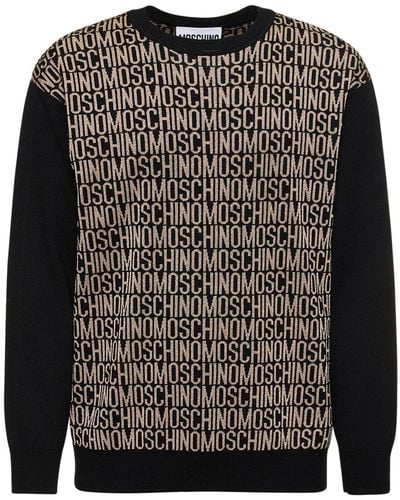Moschino Logo Wool Knit Sweater - Black