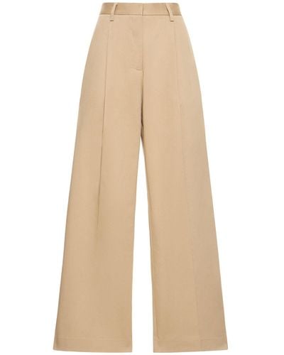 Matteau Summer Cotton Twill Chino Trousers - Natural