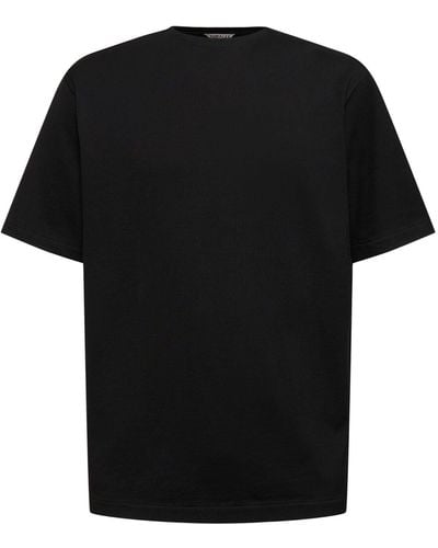 AURALEE T-shirt in maglia di cotone - Nero