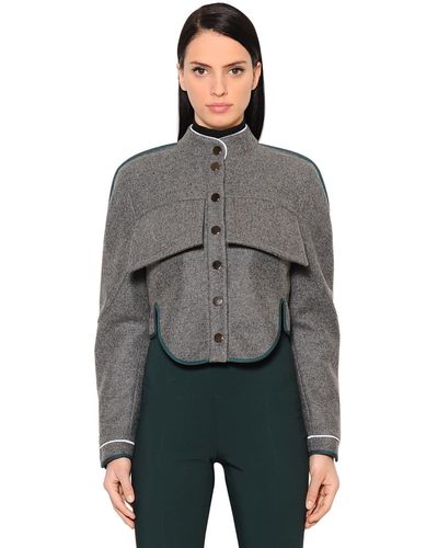 Antonio Berardi Short Wool & Cashmere Jacket - Gray