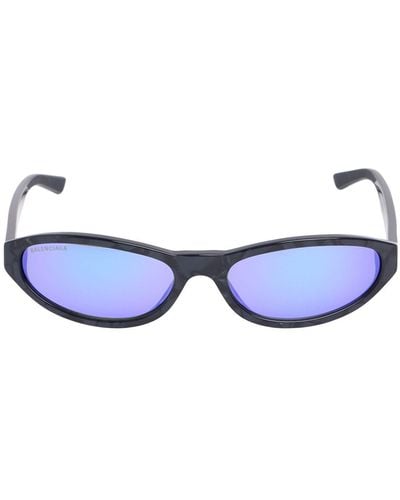 Balenciaga Bb0007s Neo Acetate Sunglasses - Blue