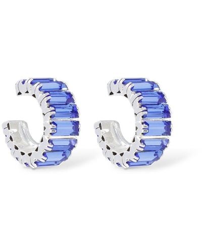 Magda Butrym Set Of 2 Crystal Baguette Ear Cuffs - Blue