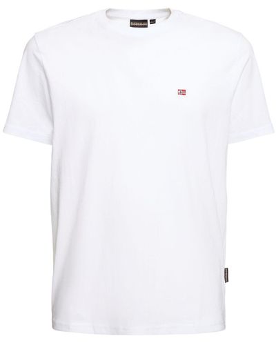 Napapijri T-shirt manches courtes en coton salis - Blanc