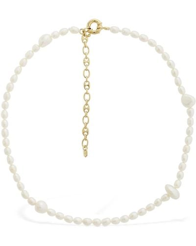 Maria Black Martini Pearl Necklace - White