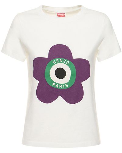 KENZO T-shirt Aus Baumwolle "kenzo Target" - Weiß