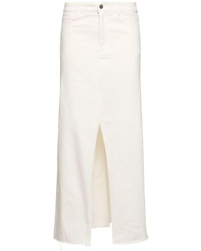 Designers Remix Bennet Cotton Blend Long Skirt - White