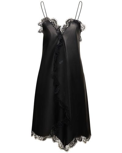 Off-White c/o Virgil Abloh Lace Nappa Leather Dress - Black