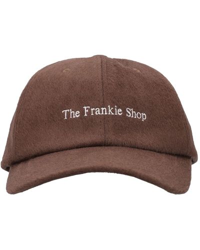 Frankie Shop 'frankie' Logo Wool Blend Baseball Cap - Brown