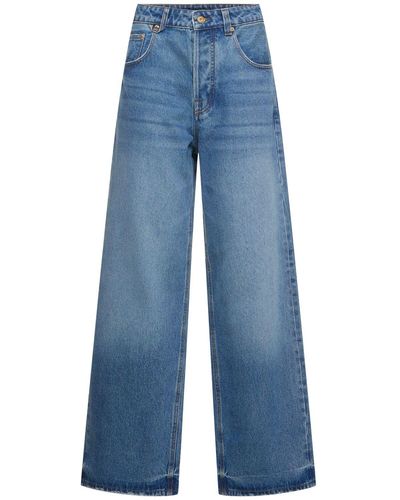 Jacquemus Jeans anchos de talle alto - Azul