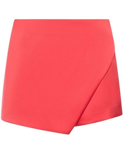 GIUSEPPE DI MORABITO Falda pantalón asimétrica de satén - Rojo