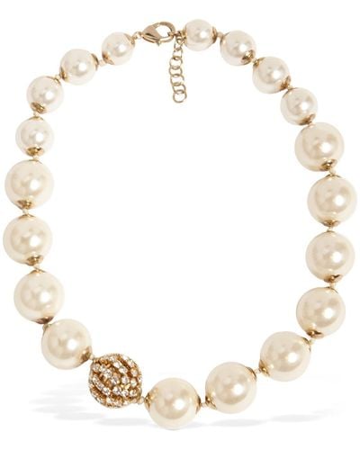 Rosantica Bucaneve Imitation Pearl Collar Necklace - Natural