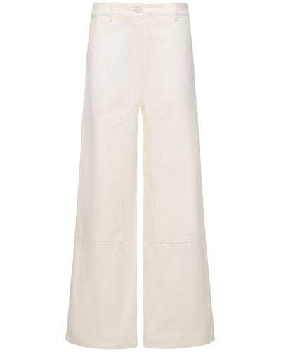 Cecilie Bahnsen Virginia Denim Straight Trousers - White