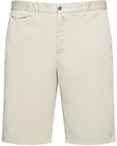 PT Torino Stretch Cotton Bermuda Shorts - White