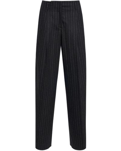 Golden Goose Journey Wide Leg Wool Blend Pants - Blue