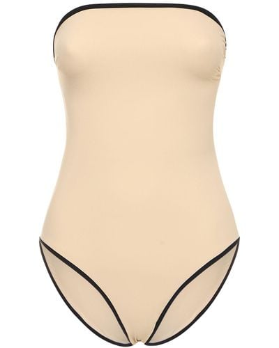 Totême Strapless One Piece Swimsuit - Natural