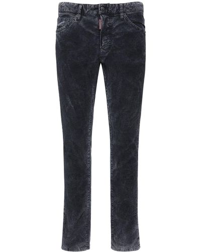 DSquared² Cool Guy Marble Corduroy 5 Pocket Jeans - Blue