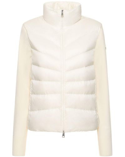 Moncler Down-paneled Wool Jacket - White