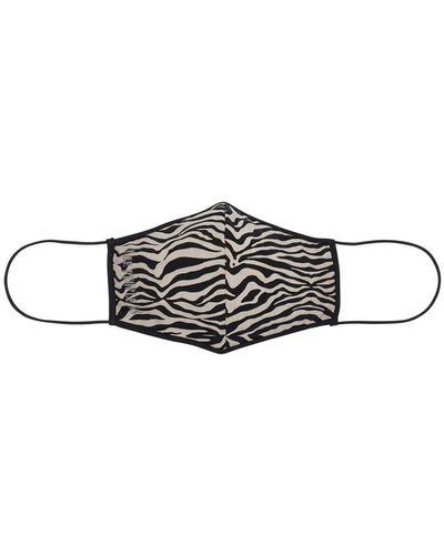 The People Vs Zebra Print Face Mask - White