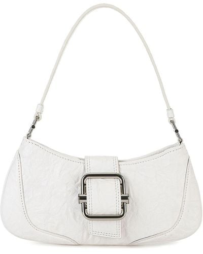 OSOI Small Brocle Leather Shoulder Bag - White