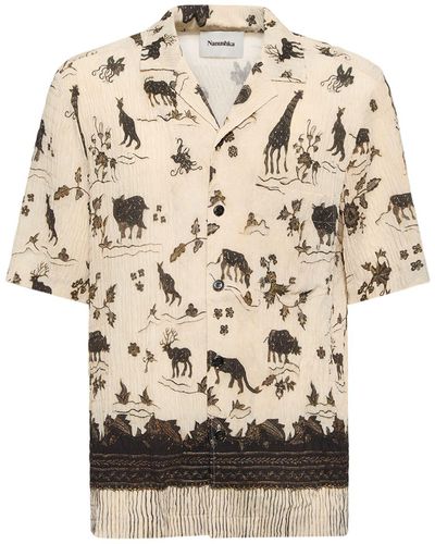 Nanushka Embroidered Viscose/Shirt - Natural