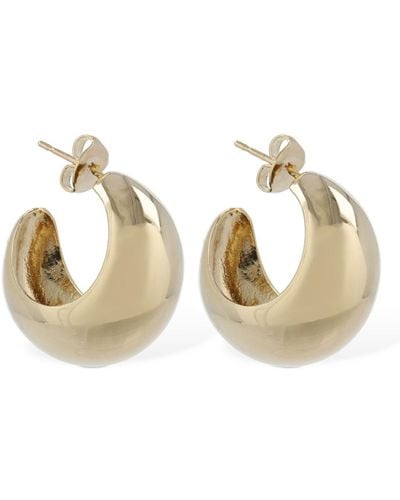 Isabel Marant Shiny Crescent Hoop Earrings - Metallic