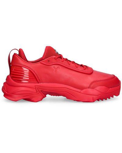 Ferrari Puma Nitefox Gt Leather Sneakers - Red