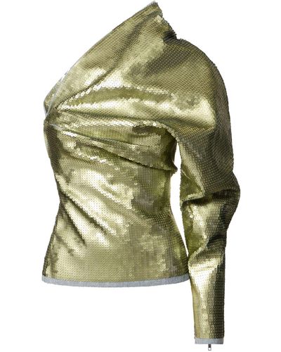 Rick Owens Luxor Sequin-embellished Top - Green