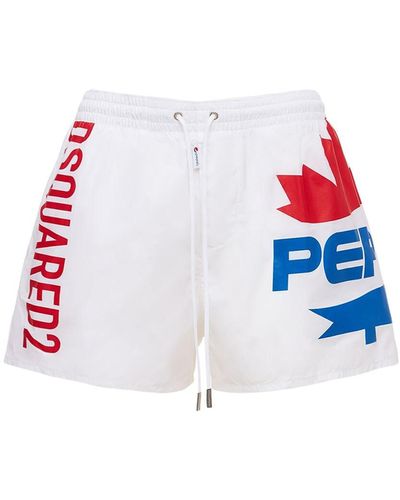 DSquared² Pepsi Print Swim Shorts - Red
