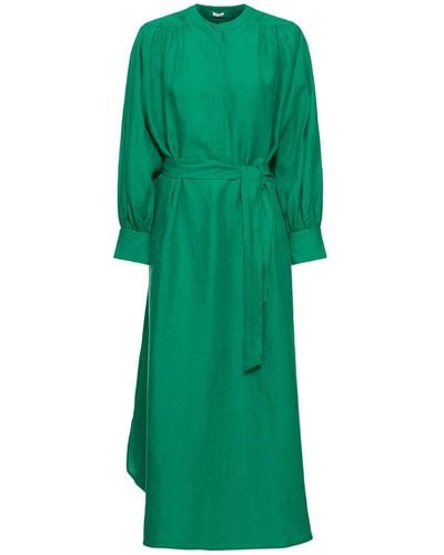 Eres Aimee Linen Maxi Dress - Green