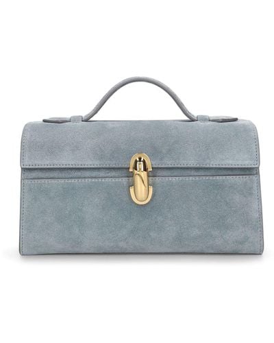 SAVETTE Handtasche Aus Leder "the Symmetry" - Blau