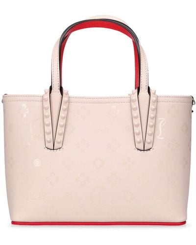 Christian Louboutin Mini Cabata E/W Leather Top Handle Bag - Pink