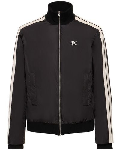 Palm Angels Gepolsterte Jacke Aus Technostoff Mit Monogramm - Schwarz