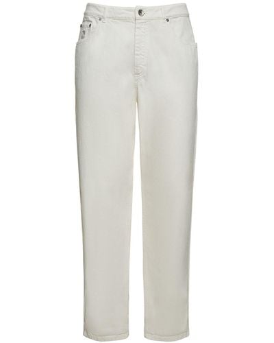Brunello Cucinelli Dyed Denim Jeans - White