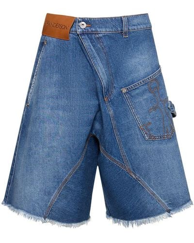 JW Anderson Shorts de denim - Azul