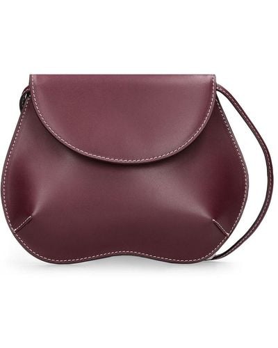 Little Liffner Pebble Mini Leather Shoulder Bag - Red