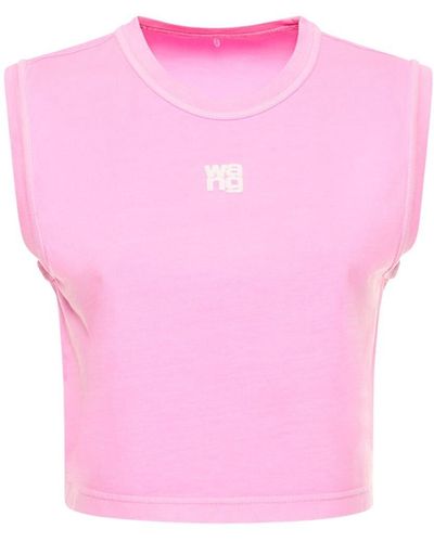 Alexander Wang Essential Muscle Cotton Jersey T-shirt - Pink
