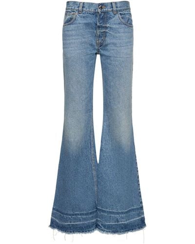 Chloé Jeans vita bassa in denim - Blu