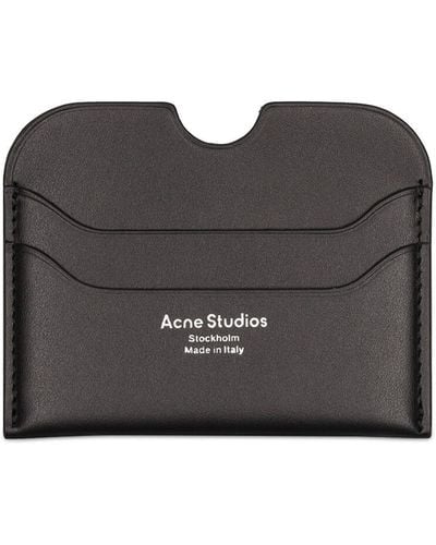 Acne Studios Porta carte di credito grande elmas in pelle - Nero