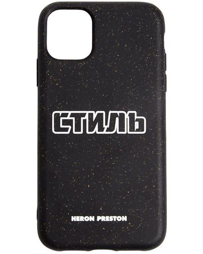 Heron Preston Cover iphone 11 pro con logo - Nero