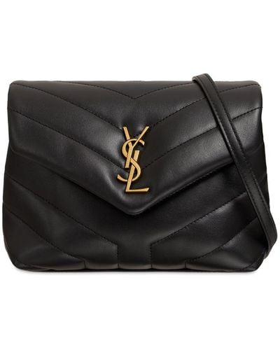Saint Laurent Toy Loulou Leather Shoulder Bag - Black