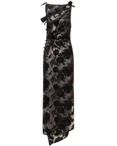 Coperni Lvr Exclusive Lurex Jacquard Long Dress - Black