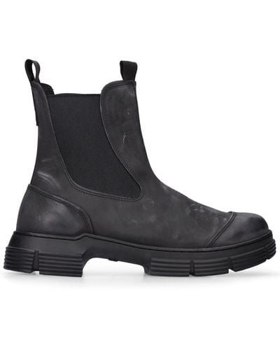 Ganni 45mmm Hohe Regenstiefel Aus Gummi - Schwarz