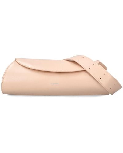 Jil Sander Small Cannolo Leather Shoulder Bag - Pink