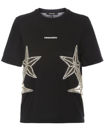DSquared² Stars ジャージーtシャツ - ブラック